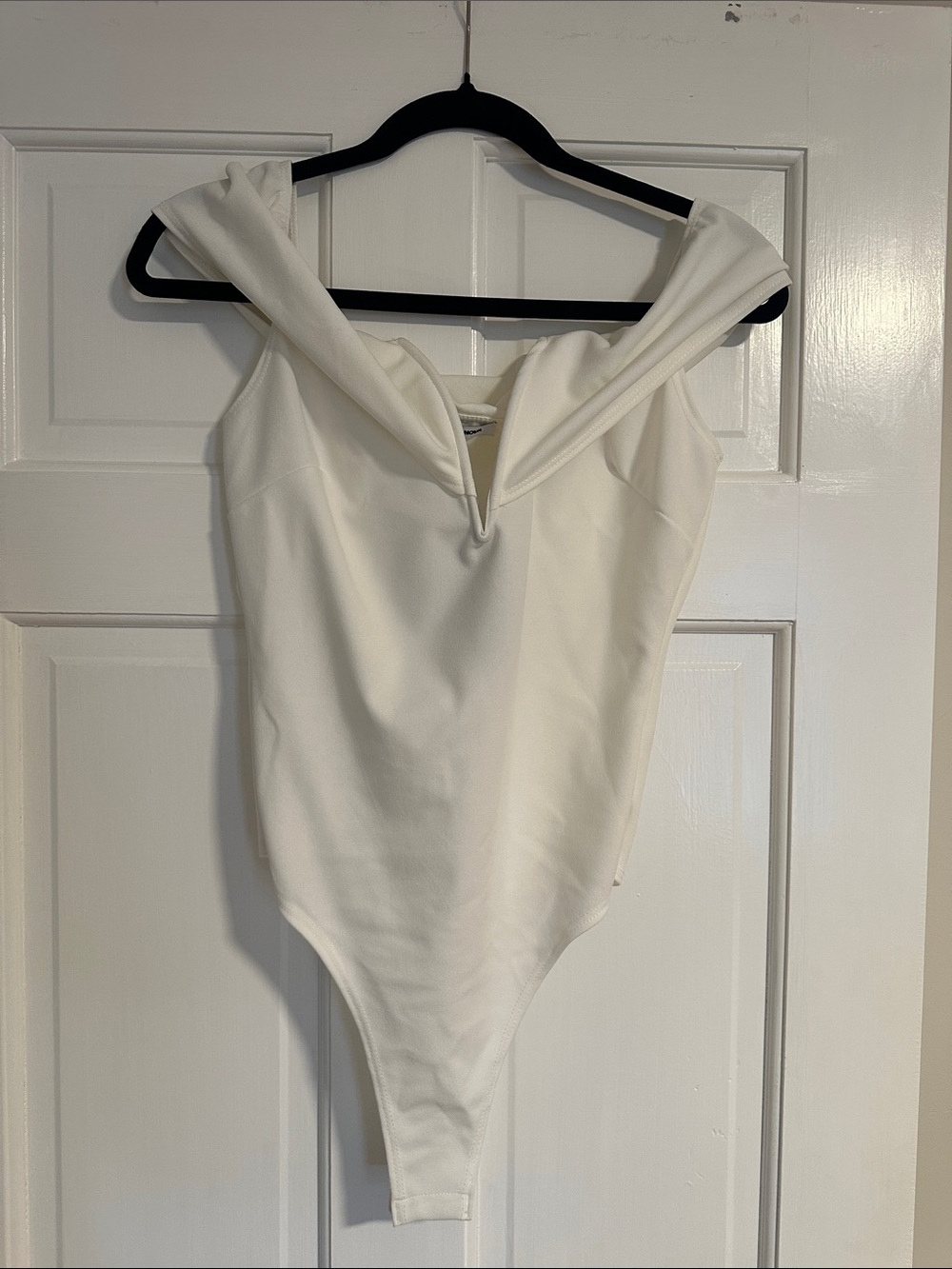 Bone in White Off-Shoulder One-Piece